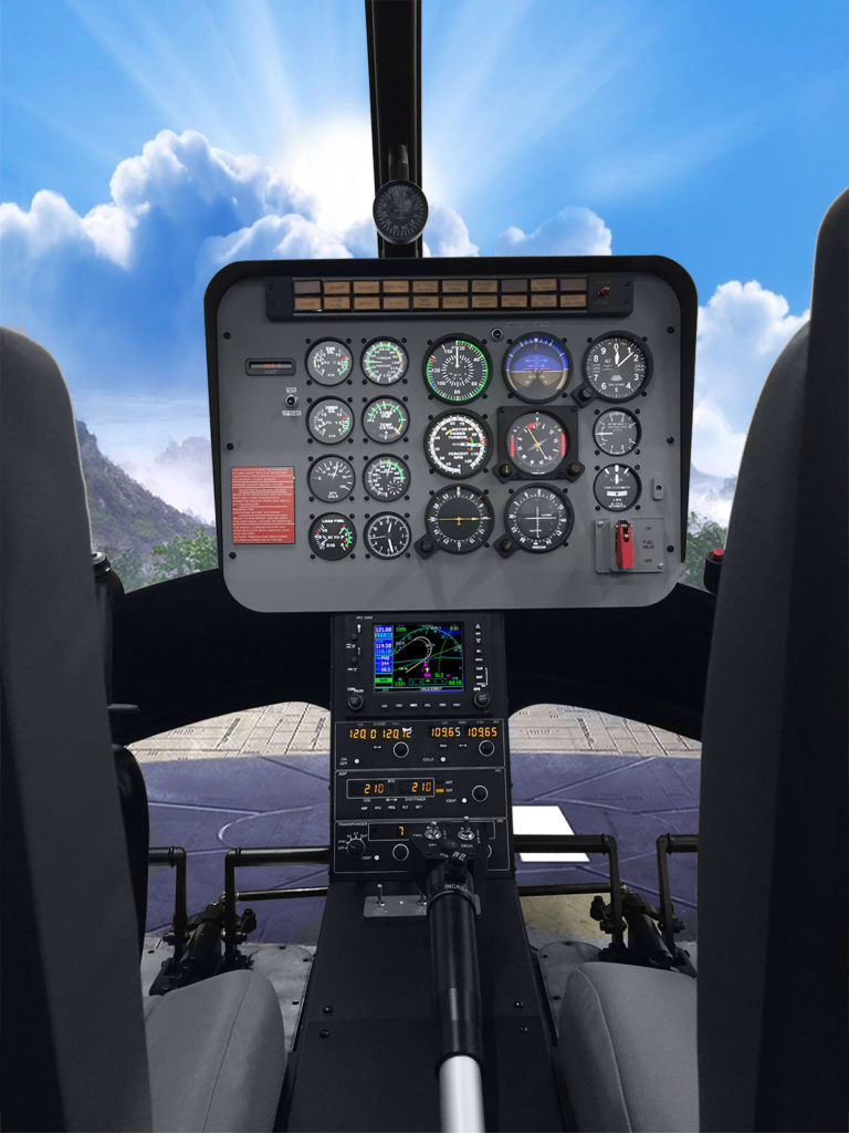 Heli 206 Cockpit