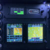 MFD King Air B200 panel with autopilot annunciator and dual Garmin GTN 750 navigators